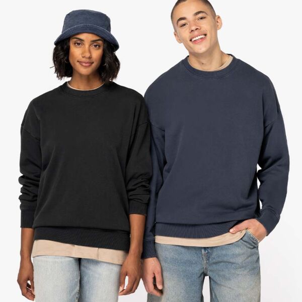 Native Spirit Unisex Washed Effect Oversize Sweatshirt Thumbnail